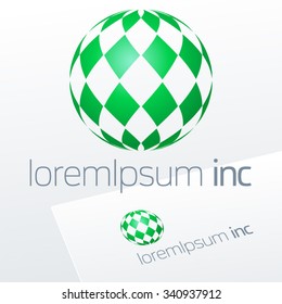 Abstract vector logo. Emblem for Ecology, Pharmacy, Cosmetic activity