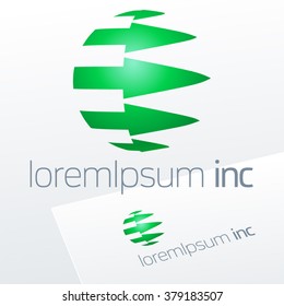 Abstract vector logo. Emblem for Ecology, Pharmacy, Cosmetic activity