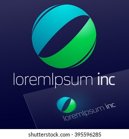 Abstract vector logo. Emblem for Ecology, Pharmacy and Cosmetic activity