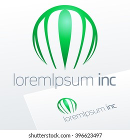 Abstract vector logo. Emblem for Ecology, Pharmacy and Cosmetic activity