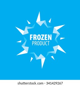 Abstract vector logo for frozen products. Design element