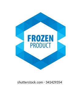 Abstract Vector Logo For Frozen Products. Design Element