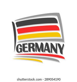 Abstract Vector logo of  Germany, composition of german national state flag country closeup inscription germany 