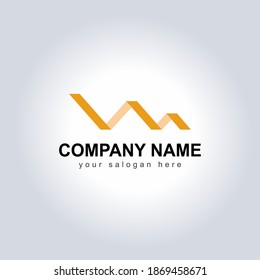 Abstract vector logo icon Company Name and Slogan. Design Dynamic Shaped logo Template for your brand. Creative logo concepts with Icon symbol. Business name with Tagline 