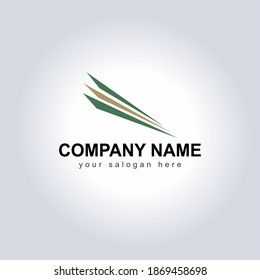 Símbolo abstracto del logotipo vectorial icono Nombre de la compañía y eslogan. Diseñar plantilla de logotipo con forma dinámica para su marca. Conceptos de logotipo creativo con símbolo Icon. Nombre comercial con Tagline 