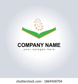 Abstract vector logo icon Company Name and Slogan. Design Dynamic Shaped logo Template for your brand. Creative logo concepts with Icon symbol. Business name with Tagline 
