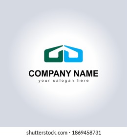 Abstract vector logo icon Company Name and Slogan. Design Dynamic Shaped logo Template for your brand. Creative logo concepts with Icon symbol. Business name with Tagline 