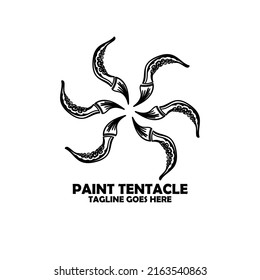 abstract vector logo. illustration tentacle pain design vector