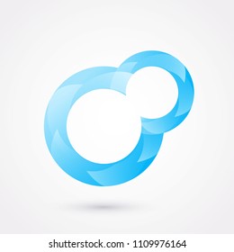 Abstract vector logo, infinity design. Vector