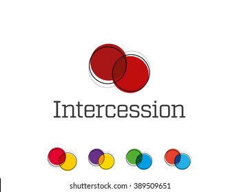Abstract vector logo. Intersection Logo.