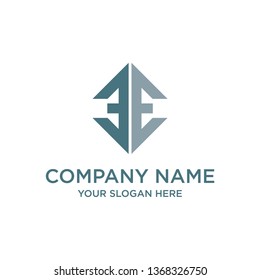 Abstract vector logo letter EE. - Vector