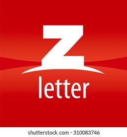 Abstract vector logo letter Z on a red background