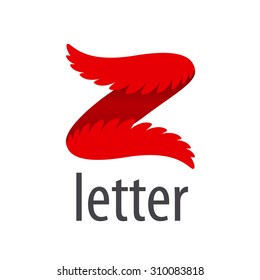 Abstract vector logo letter Z in the form of wings