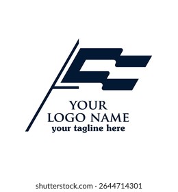 Abstract vector logo with letters C, C and A