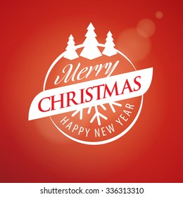 Abstract vector logo for Merry Christmas and New Year