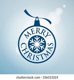 Abstract vector logo for Merry Christmas and New Year
