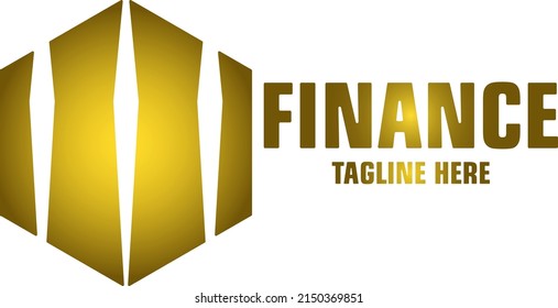 abstract vector logo modern gold, business and finance concept