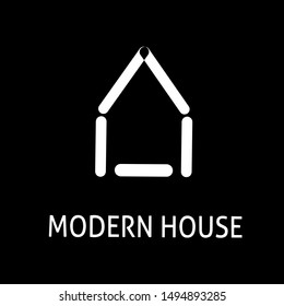 Abstract vector logo modern house