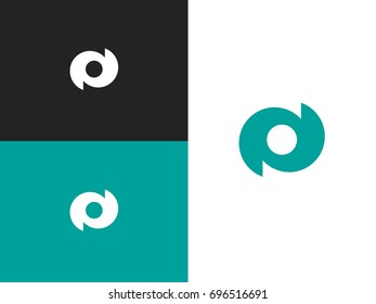 Abstract vector logo in a modern style. Creative vision, photo and video, science and technology.