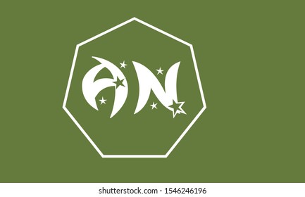 AN abstract vector logo monogram template 