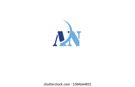 AN abstract vector logo monogram template