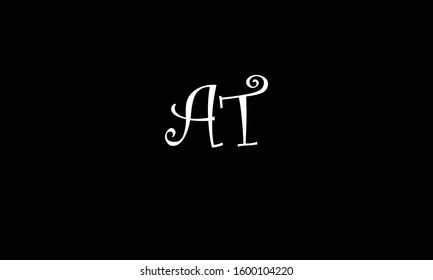 AT abstract vector logo monogram template