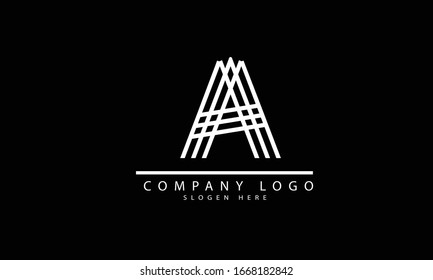 A abstract vector logo monogram template