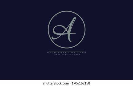 A abstract vector logo monogram template