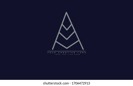 A abstract vector logo monogram template