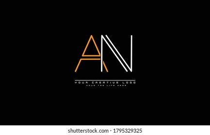 AN abstract vector logo monogram template