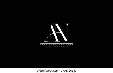 AN abstract vector logo monogram template