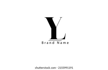 Abstract Vector Logo Monogram Template YL LY Y L