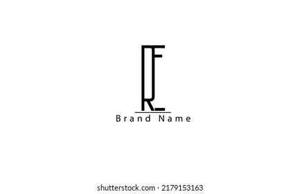 abstract vector logo monogram template RE ER R  E 