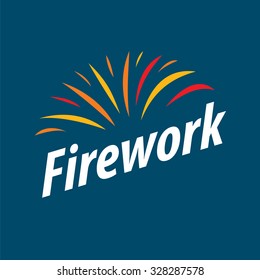 Abstract vector logo multicolored fireworks