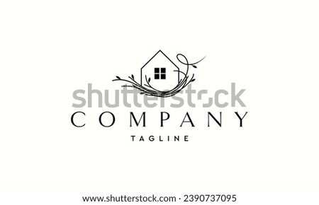 Similar – Image, Stock Photo A house made of crayons with a green leaf in the shape of a heart