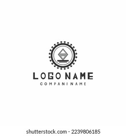 logotipo vectorial abstracto en fondo blanco