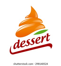 Abstract vector logo Orange Cream