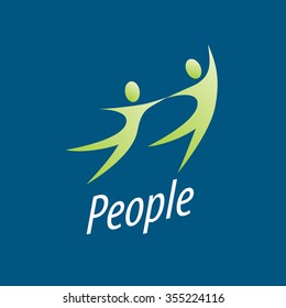 Abstract vector logo people for social groups