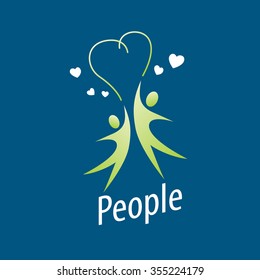 Abstract vector logo people for social groups
