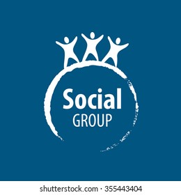 Abstract vector logo people for social groups