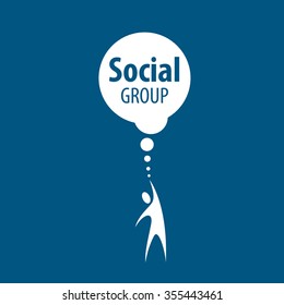 Abstract vector logo people for social groups