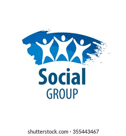 Abstract vector logo people for social groups