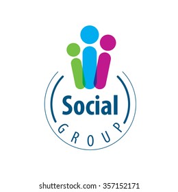 Abstract vector logo people for social groups