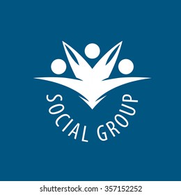 Abstract vector logo people for social groups