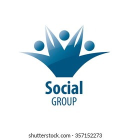Abstract vector logo people for social groups