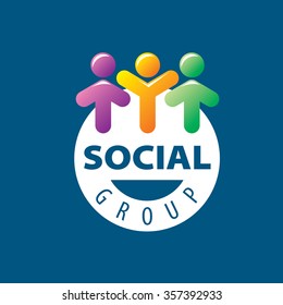 Abstract vector logo people for social groups