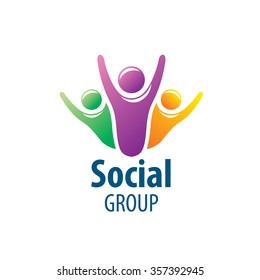 Abstract vector logo people for social groups