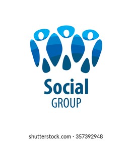 Abstract vector logo people for social groups