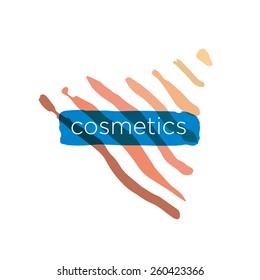 Abstract vector logo pyramid for cosmetics