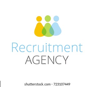 Abstract Vector Logo For Recruitment Agency